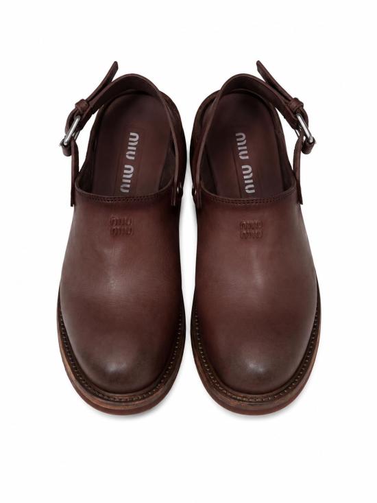 26FW 미우미우 풀 가죽 뮬 5R667EFA0455OD F0201 CAFFE - MIU MIU