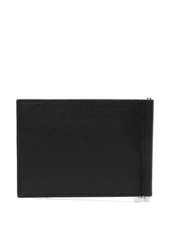 26FW 생로랑 그랑 드 뿌드르 엠보스드 레더 빌 클립 지갑 378005BTY0N 1000 NOIR - SAINT LAURENT