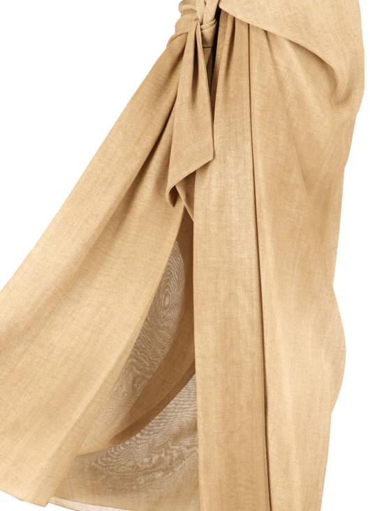 26SS 에르마노 설비노 롱 스커트 D482O704RWK S4850 Brown - ERMANNO SCERVINO