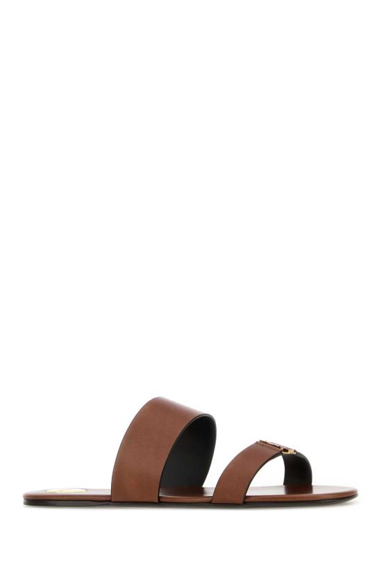 26SS 생로랑 뮬/슬리퍼 860809DWE00 6036 Brown - SAINT LAURENT