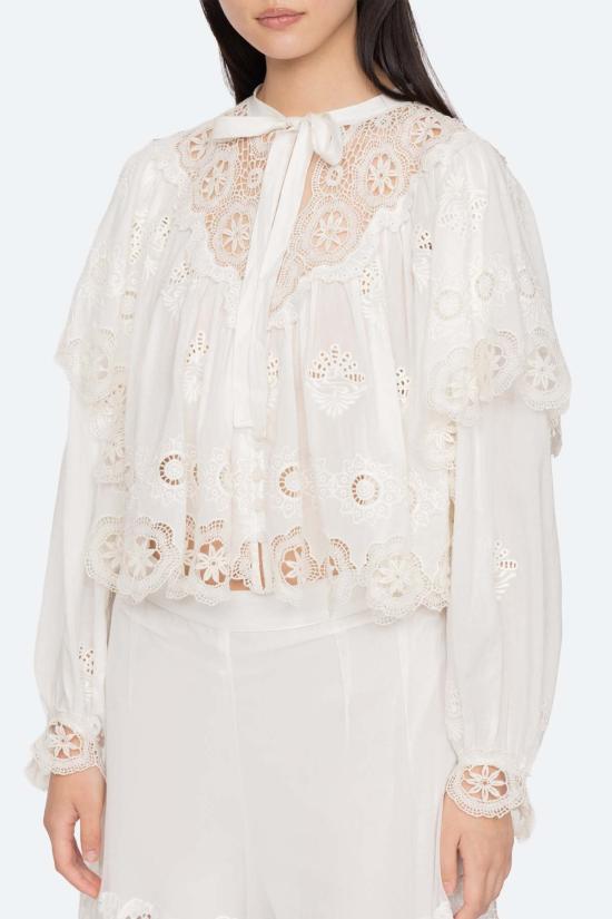  씨뉴욕 블라우스 Sea Ny Sofia 자수 긴팔 상의 - SEA NY