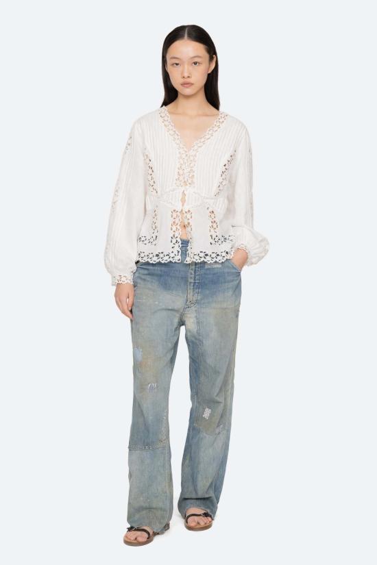  씨뉴욕 블라우스 Sea Ny Sofia 자수 긴팔 - SEA NY