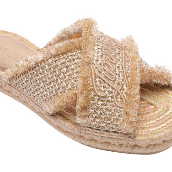  지미추 샌들 아시엘 플랫  베이지 - JIMMY CHOO