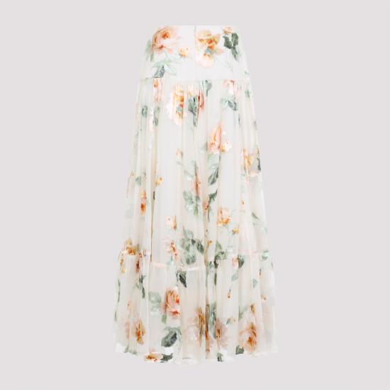 26SS 짐머만 미디 스커트 7883SS263 CRRO CREAM ROSE - ZIMMERMANN