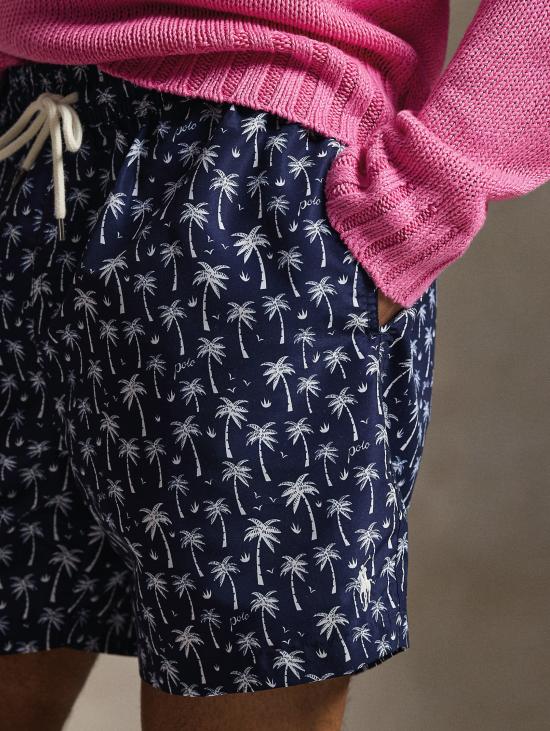 26SS 랄프 로렌 숏팬츠 의상 다 마라 트래블러 콘 판타지아 팔메 블루 - RALPH LAUREN