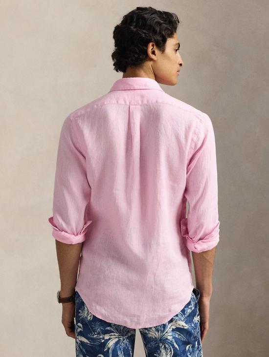 26SS 랄프 로렌 셔츠 Lino Custom Fit Rosa를 입은 Camicia - RALPH LAUREN