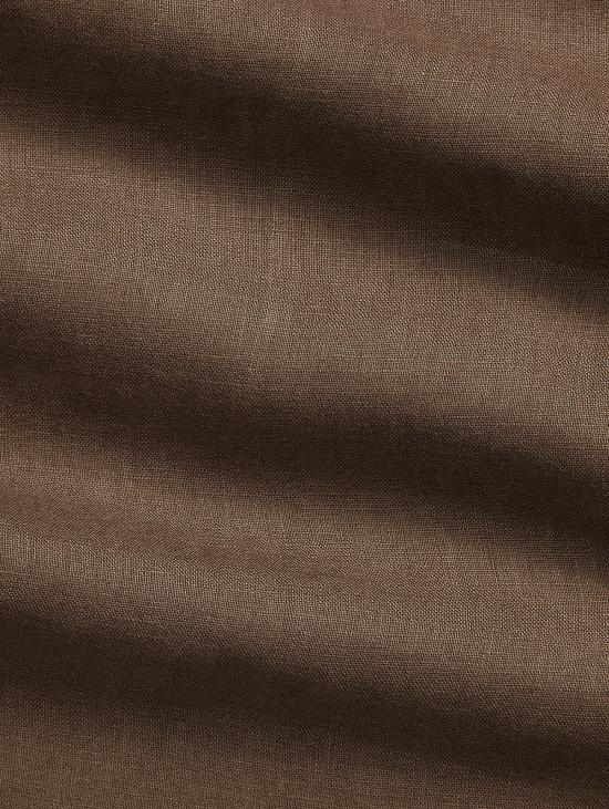 26SS 랄프 로렌 셔츠 Lino Custom Fit Marrone을 입은 Camicia - RALPH LAUREN