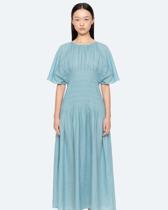  씨뉴욕 롱 원피스 씨 니 바이올렛 드레스