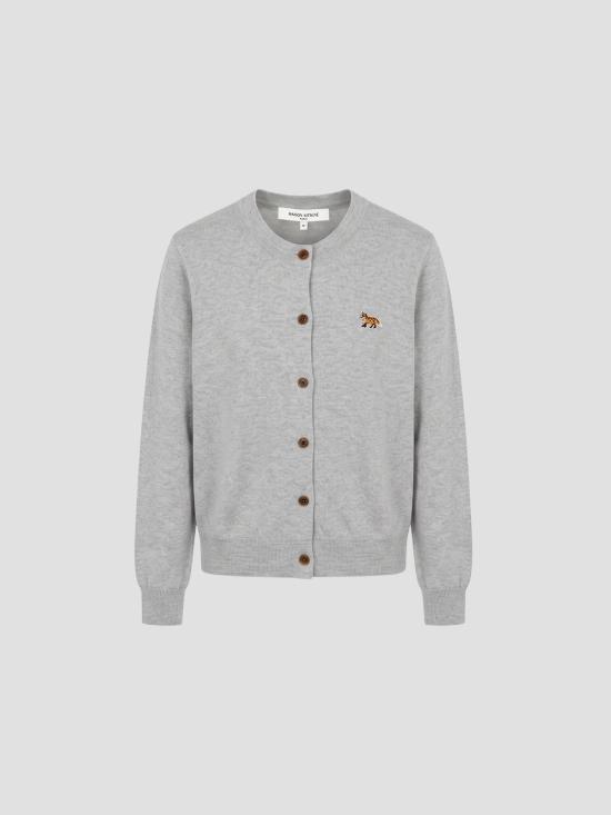 26SS 메종키츠네 베이비 폭스 메리노 레귤러 가디건 PW00502KT1181 H120 LIGHT GREY MEL