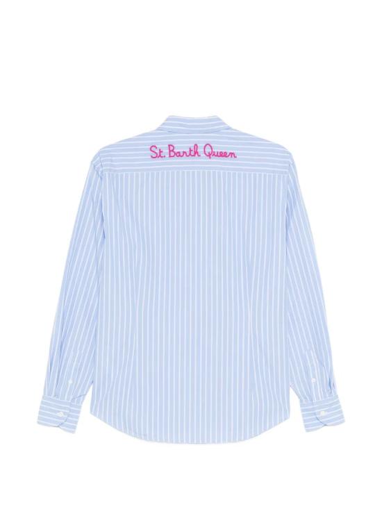 26SS 세인트바쓰 셔츠 MDH001 00845L COTTON STRIPES TINY V QUEEN 31 EMB - MC2 SAINT BARTH