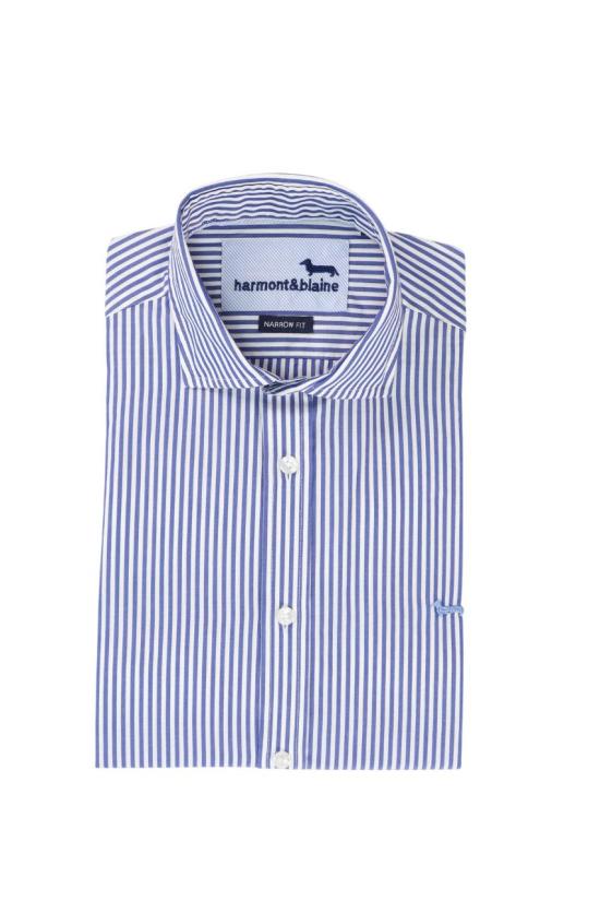 26SS 하몬트앤블레인 긴팔 셔츠 CNQ074013439I 801 BLU BLUE - HARMONT & BLAINE