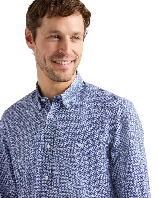 26SS 하몬트앤블레인 긴팔 셔츠 CRQ026013814M 844 BLU BLUE - HARMONT & BLAINE