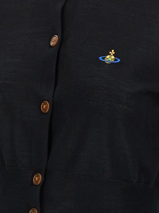 26SS 비비안웨스트우드 베아 크롭드 가디건 1803002UY003FN401 Black - VIVIENNE WESTWOOD