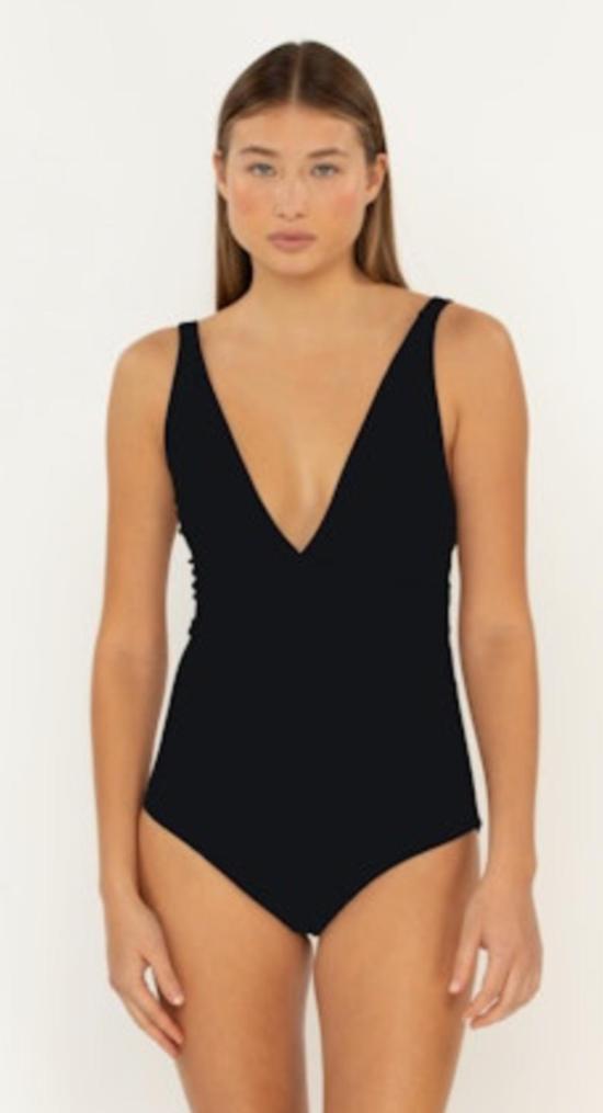  미코 원피스 수영복 셀레나 V넥 풀커버리지 원피스 느와르