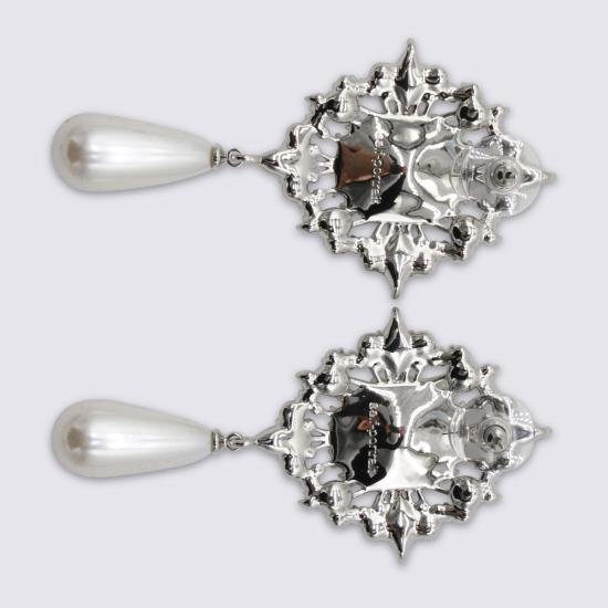  셀프 포트레이트 이어링 자화상 은색 진주 귀걸이 - SELF PORTRAIT