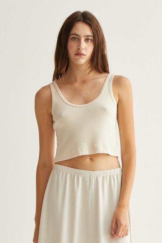  아셀 민소매 티셔츠 애셔 라야 경량 립 탱크탑 - ASHER