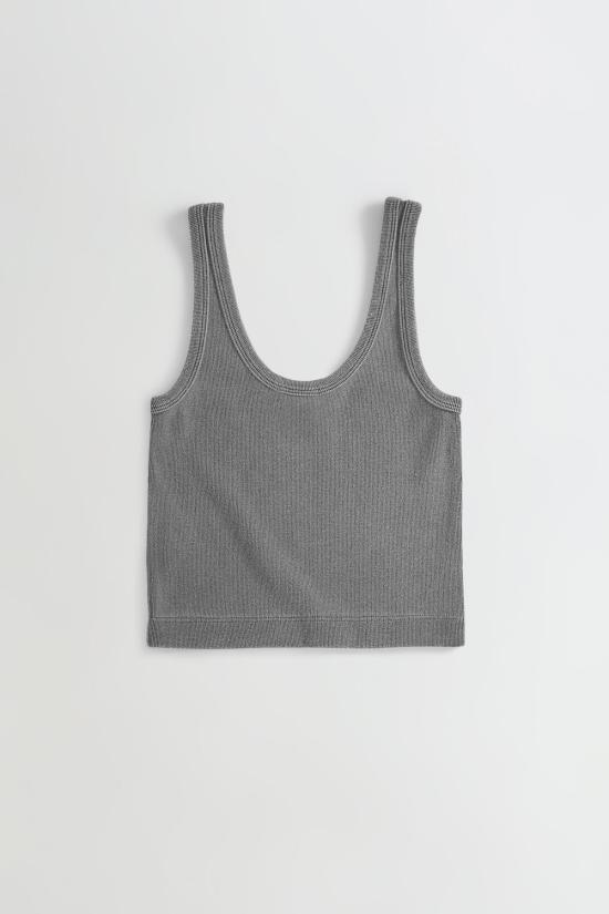  아셀 민소매 티셔츠 애셔 라야 경량 립 탱크탑 - ASHER