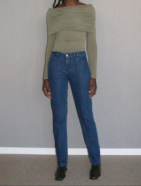  팔로마울 데님 팬츠 팔로마 울 벨틱 로우라이즈 진