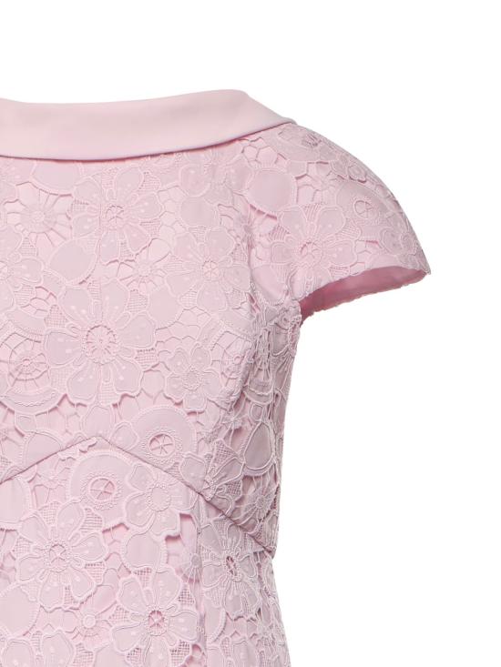  셀프 포트레이트 롱 원피스 레이스 미디 드레스 핑크 - SELF PORTRAIT