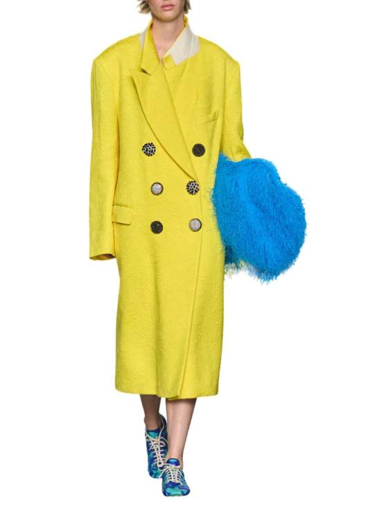 26SS 드리스 반 노튼 코트 2610102833265 YELLOW 202 - DRIES VAN NOTEN