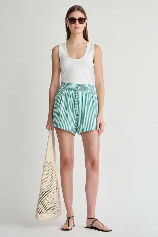  어피스 어파트 숏팬츠 Apiece Apart Trail Short Yarn 염색 스트라이프