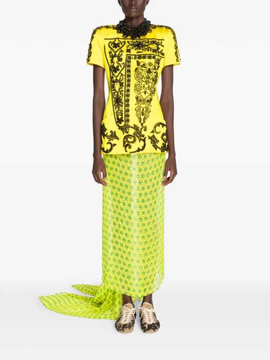 26SS 드리스 반 노튼 롱 스커트 2610108113094 YELLOW 202 - DRIES VAN NOTEN