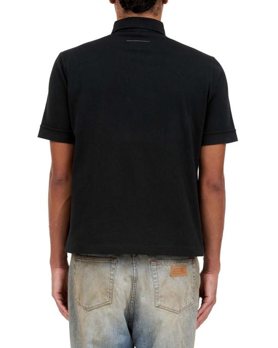  MM6 메종마르지엘라 폴로 티셔츠 SH2GL0011 M20108 900 BLACK - MM6 MAISON MARGIELA