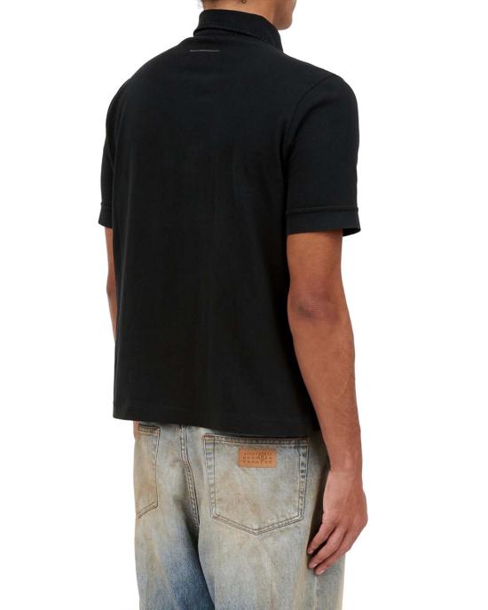  MM6 메종마르지엘라 폴로 티셔츠 SH2GL0011 M20108 900 BLACK - MM6 MAISON MARGIELA