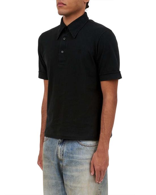  MM6 메종마르지엘라 폴로 티셔츠 SH2GL0011 M20108 900 BLACK - MM6 MAISON MARGIELA