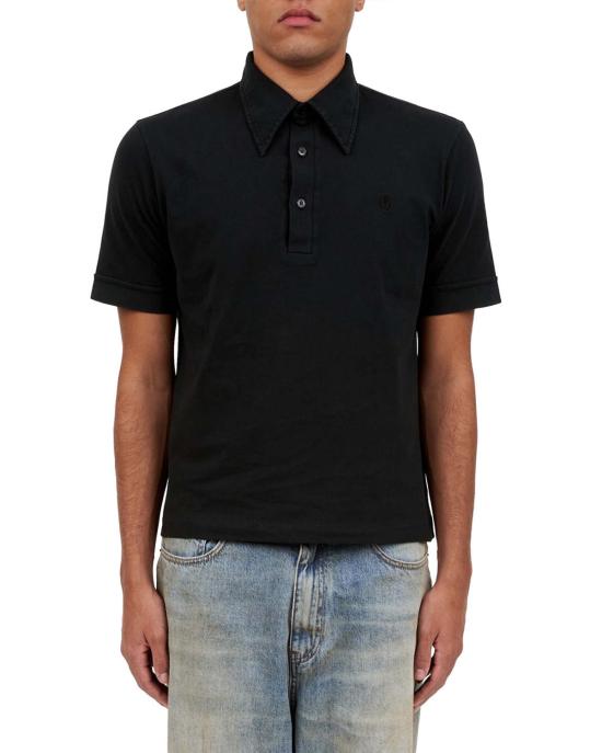 MM6 메종마르지엘라 폴로 티셔츠 SH2GL0011 M20108 900 BLACK