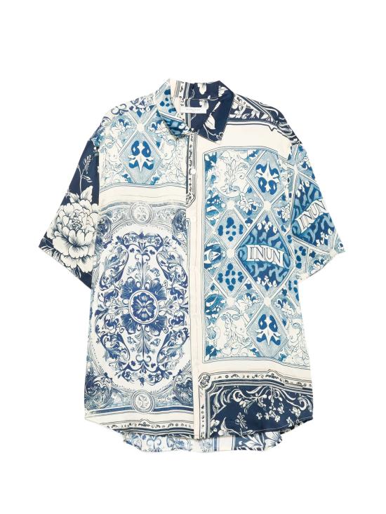 26SS 이놈어닛 반팔 셔츠 NUS26258 A25 BLUE BEIGE