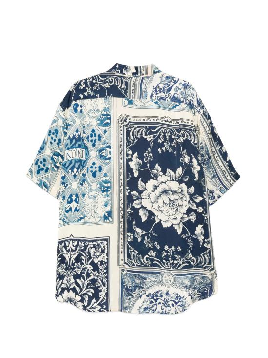 26SS 이놈어닛 반팔 셔츠 NUS26258 A25 BLUE BEIGE - IH NOM UH NIT