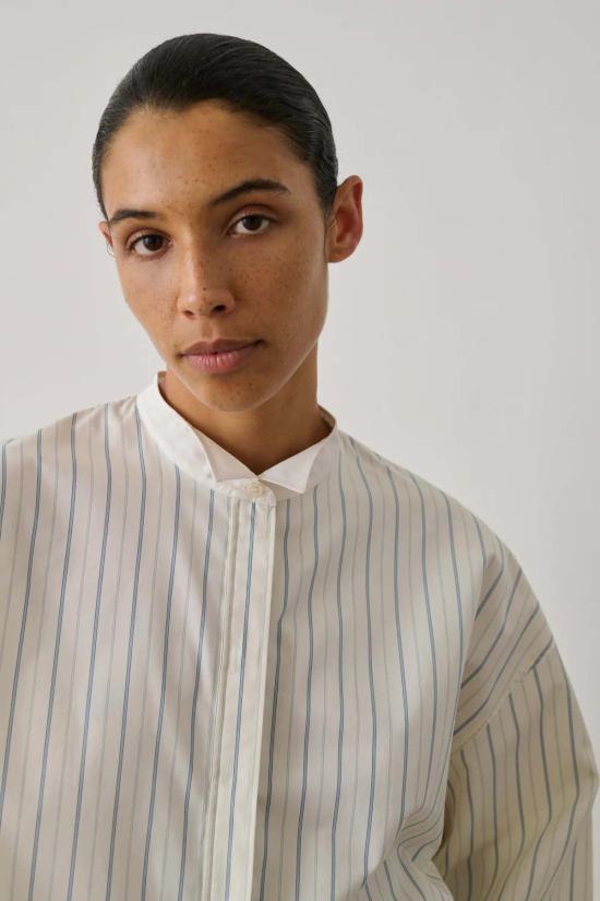  쉐르 셔츠 Soeur Idesia 셔츠 Ecru/Bleu - SOEUR