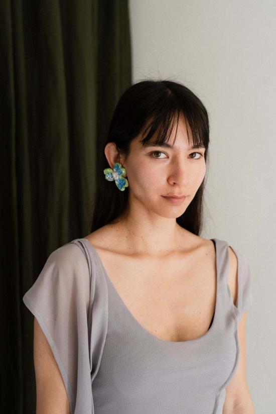  Mathilde Hiron 이어링 마틸드 히론 클로버 귀걸이 (피어싱 귀걸이)