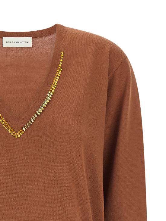 26SS 드리스 반 노튼 스웨터 2610112043700700 Brown - DRIES VAN NOTEN
