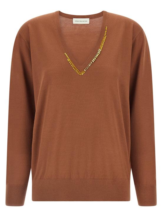26SS 드리스 반 노튼 스웨터 2610112043700700 Brown
