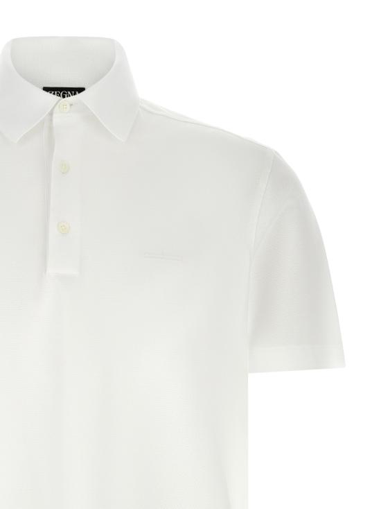 26SS 에르메네질도제냐 폴로 티셔츠 UH348A3H794100 White - ERMENEGILDO ZEGNA