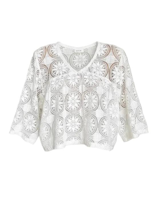  차오 루시아 블라우스 아리마 탑 화이트