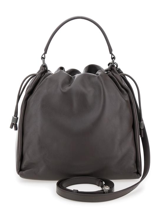 26SS 브루넬로 쿠치넬리 소프트 가죽 멜로우 버킷 백 MBGPD3611C8279 Brown - BRUNELLO CUCINELLI