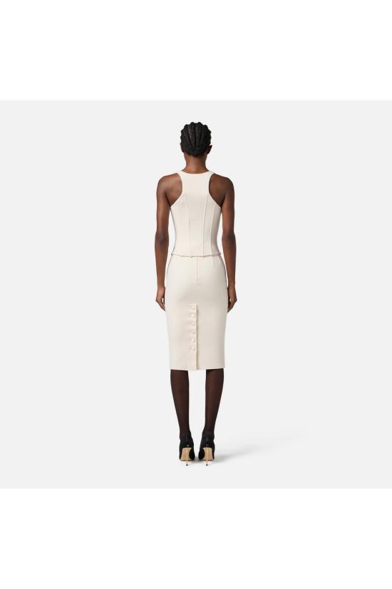 25FW 엘리자베타프랜치 미디 스커트 GK19S56E2DZ9 neutro - ELISABETTA FRANCHI