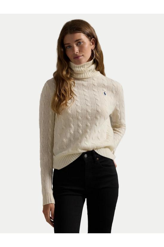 25FW 폴로 랄프로렌 울 캐시미어 케이블 니트 터틀넥 211888686012 neutro - POLO RALPH LAUREN