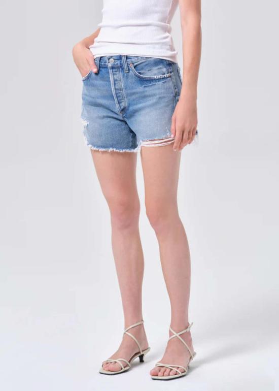  에이골디 데님 숏팬츠 아골드 파커 롱 데님 반바지 - AGOLDE