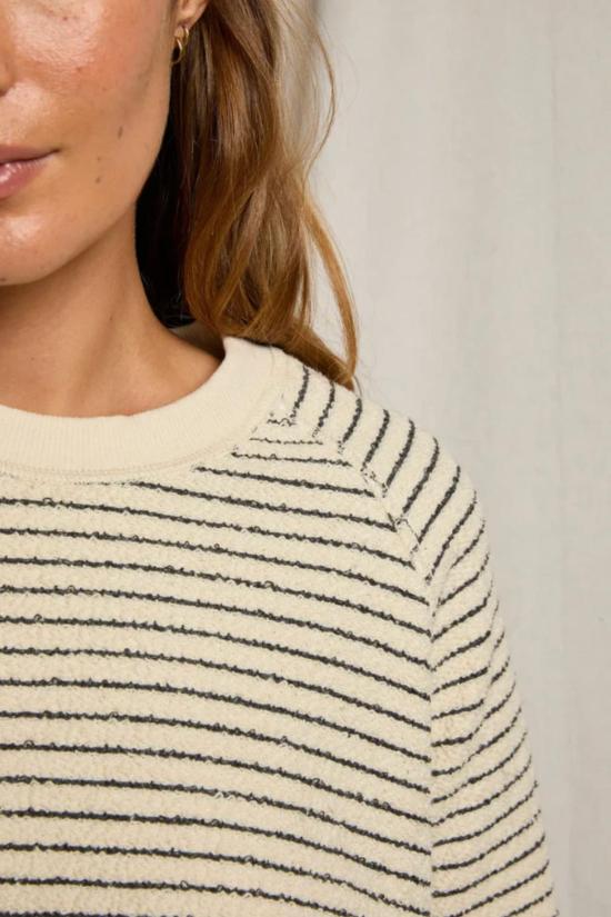  더 컬렉티브 파크 시티 스웨터 더 콜렉티브 파크 시티 알렉시 프렌치 테리 스트라이프 크루 스웨트셔츠 - THE COLLECTIVE PARK CITY