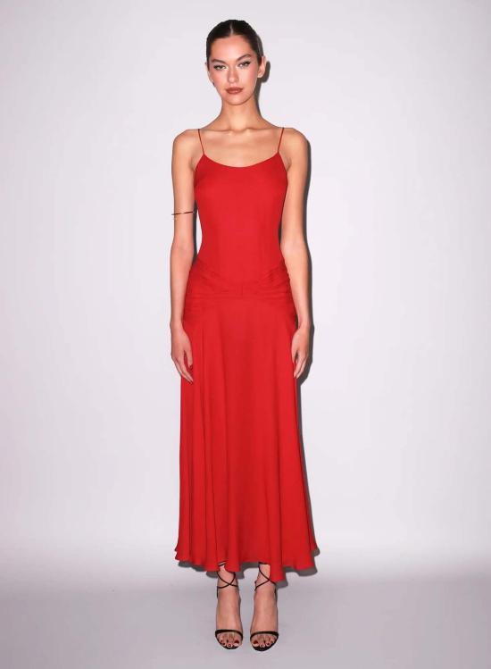  플뢰르 뒤 말 롱 원피스 Fleur Du Mal Nina 맥시 드레스 그레나딘 - FLEUR DU MAL