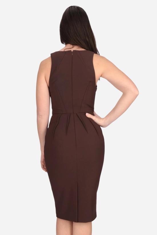 26SS 엘리자베타프랜치 미디 원피스 AB94162E2 644 Brown - ELISABETTA FRANCHI