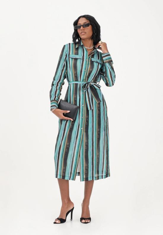 26SS 핑코 미디 원피스 107008A3CH SD3 Mult verde nero - PINKO