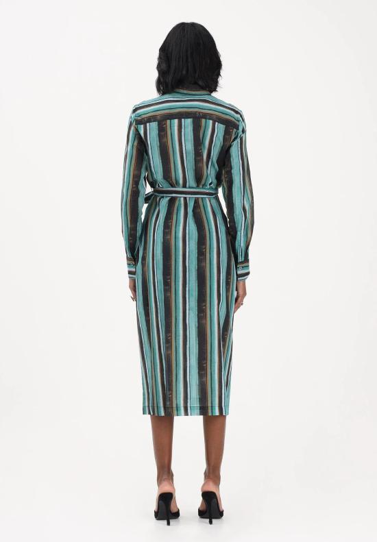 26SS 핑코 미디 원피스 107008A3CH SD3 Mult verde nero - PINKO