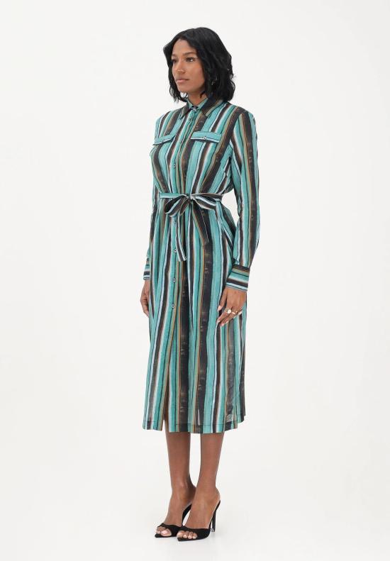 26SS 핑코 미디 원피스 107008A3CH SD3 Mult verde nero - PINKO