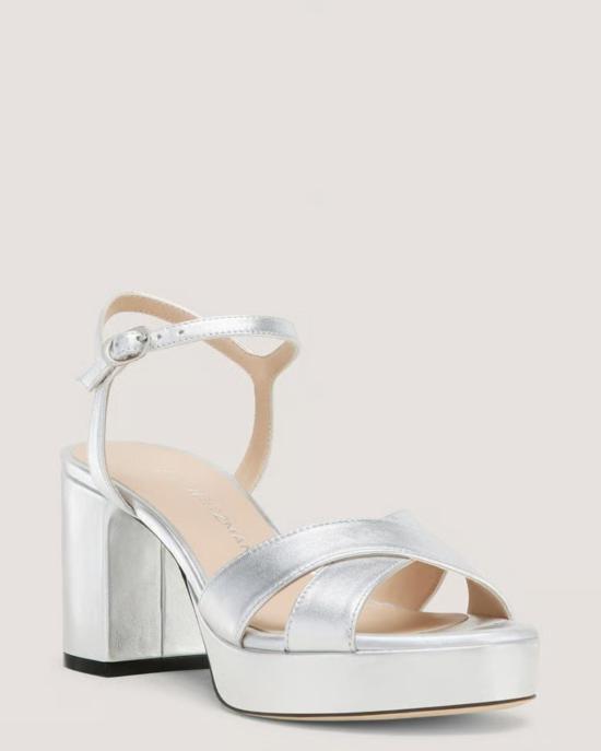  스튜어트 와이츠먼 샌들 데이나 플랫폼 80  실버 - STUART WEITZMAN