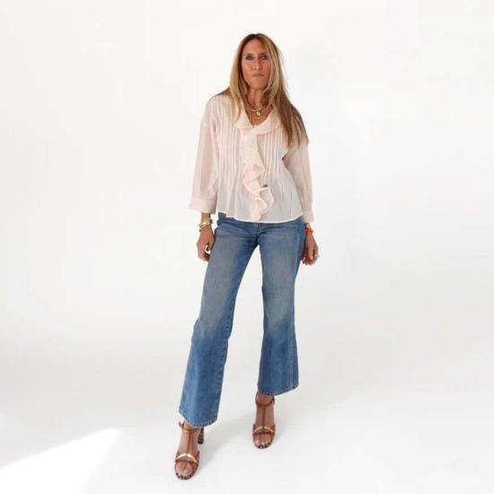  케리 로센탈 블라우스 케리 로젠탈 로젠 코튼 - KERRI ROSENTHAL